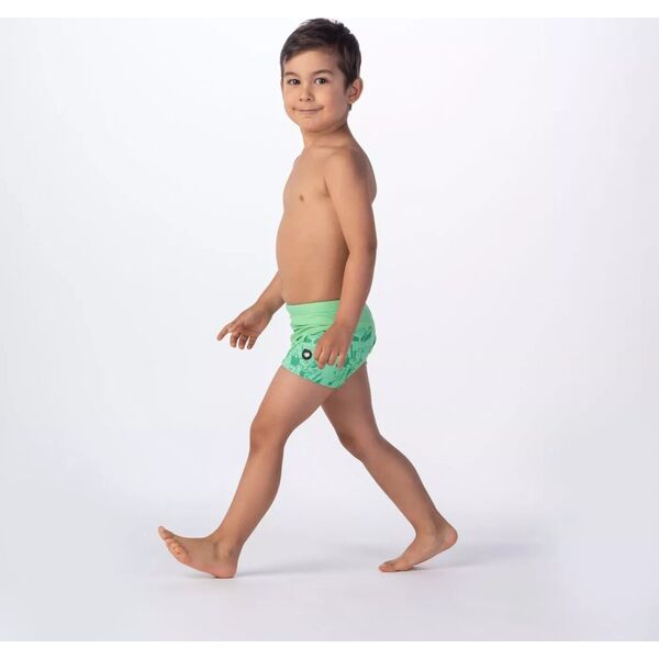 AquaWave Dziecięce bokserki kąpielowe Aquawave IDARO KIDS M000150884 spring bouquet/mint logo print rozmiar 128