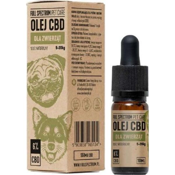 Full Spectrum Olej CBD dla zwierząt 6% 10 ml FULL SPECTRUM Pet Care