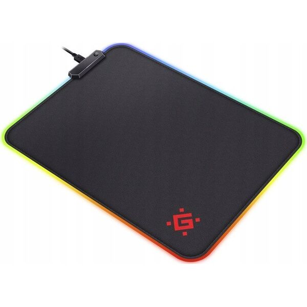 Podkładka Defender Podkładka Defender Gaming BLACK L LIGHT 350x300x4mm podświetlenie LED RGB