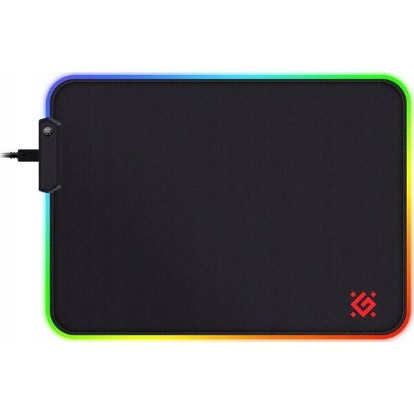 Podkładka Defender Podkładka Defender Gaming BLACK L LIGHT 350x300x4mm podświetlenie LED RGB