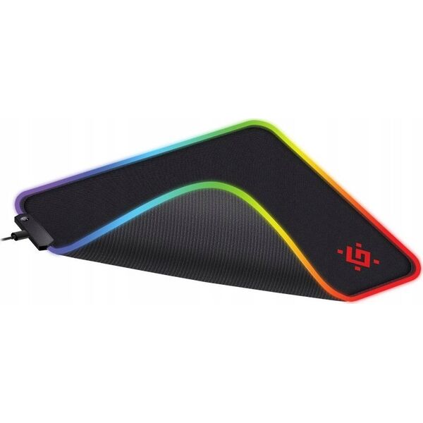 Podkładka Defender Podkładka Defender Gaming BLACK L LIGHT 350x300x4mm podświetlenie LED RGB