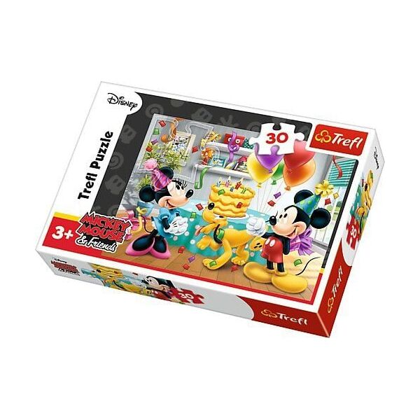 Trefl Puzzle 30el. Myszka Miki Tort urodzinowy (18211)