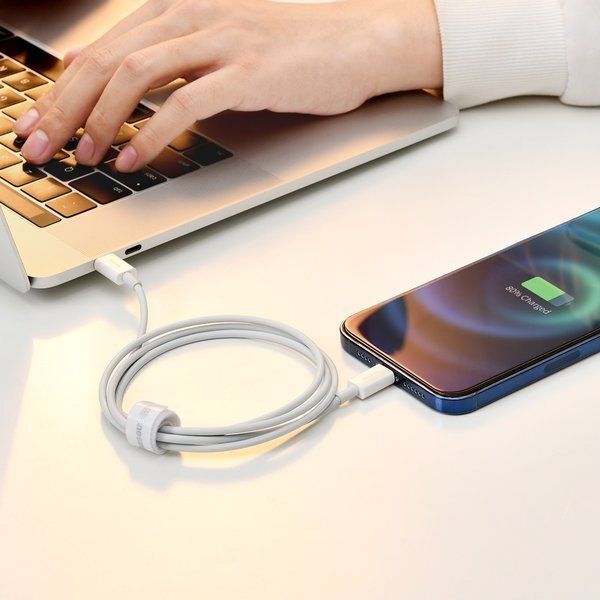 Kabel USB Baseus USB-C - Lightning 2 m Biały (baseus_20210428105812)