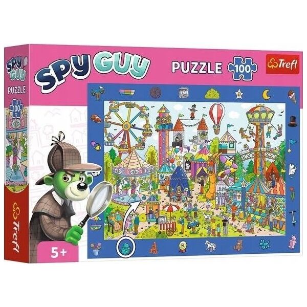 Trefl Puzzle 100 elementów Obserwacyjne Spy Guy Wesołe miasteczko