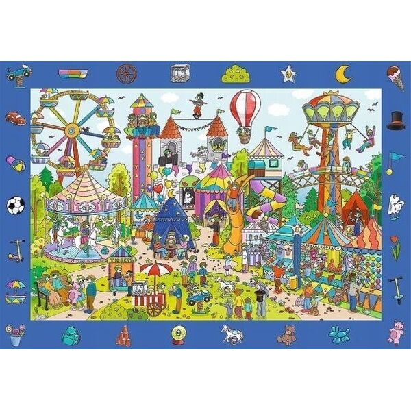 Trefl Puzzle 100 elementów Obserwacyjne Spy Guy Wesołe miasteczko