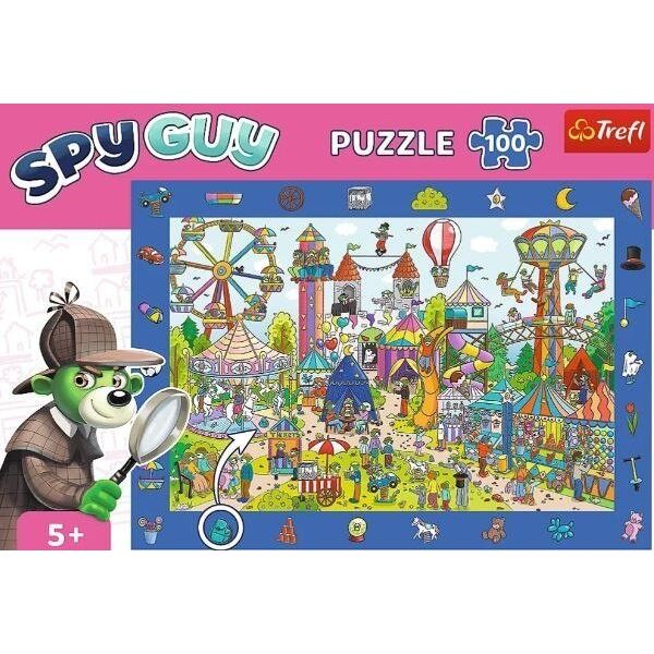 Trefl Puzzle 100 elementów Obserwacyjne Spy Guy Wesołe miasteczko