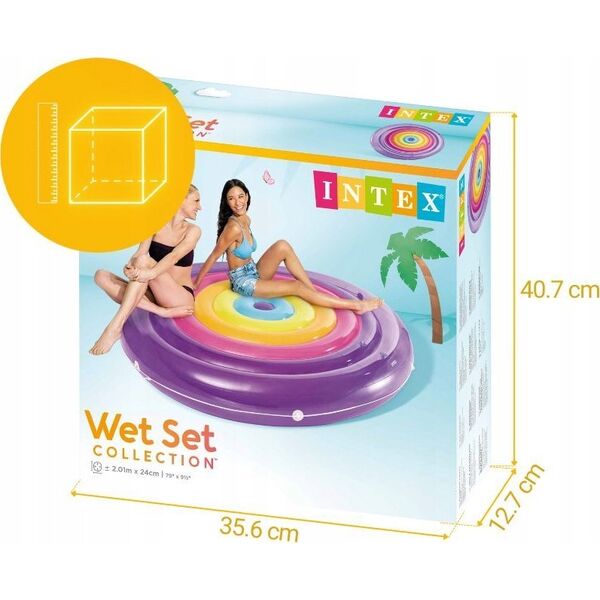 Intex Materac pływająca tęcza 201x24 57285EU 25764