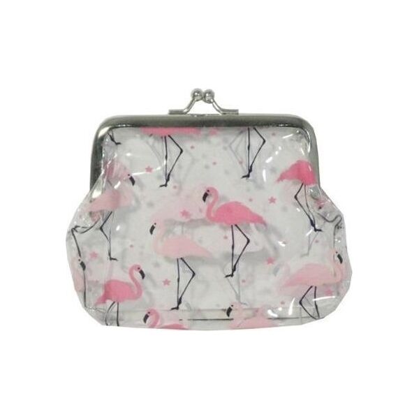 Swede Portmonetka transparentna owoce/flamingi U920 893