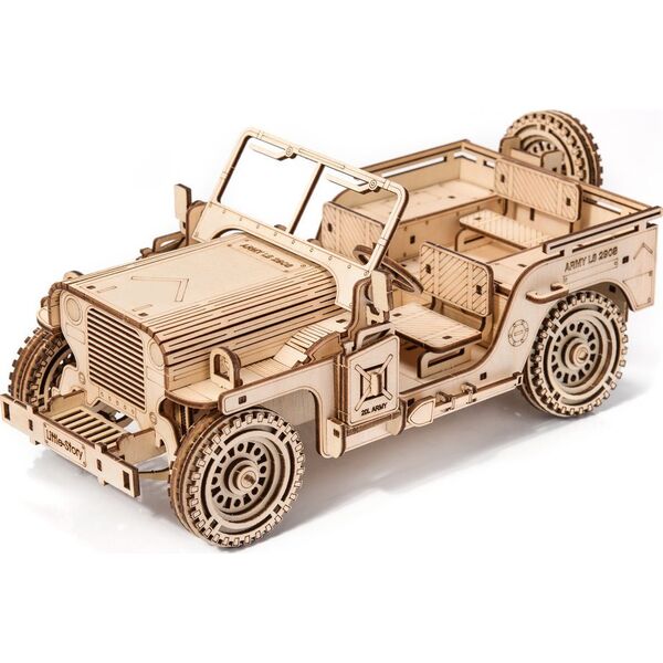 Little-Story Little Story Drewniane Puzzle Model 3D - Pojazd Wojskowy Jeep