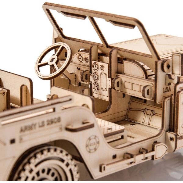Little-Story Little Story Drewniane Puzzle Model 3D - Pojazd Wojskowy Jeep