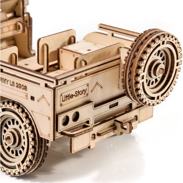 Little-Story Little Story Drewniane Puzzle Model 3D - Pojazd Wojskowy Jeep