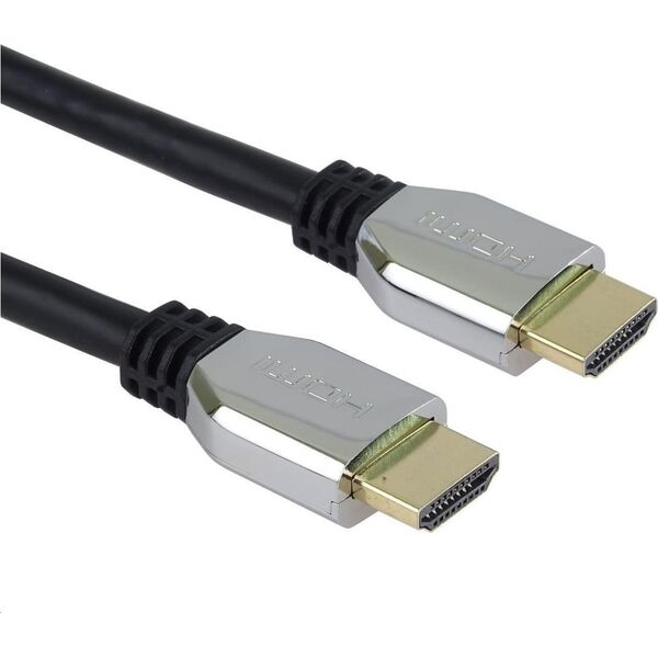 Kabel PremiumCord HDMI - HDMI 0.5m srebrny (kphdm21z05)