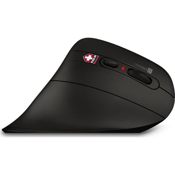 Mysz Connect IT CONNECT IT FOR HEALTH Verti TriMode ergonomická vertikální myš, bezdrátová, černá