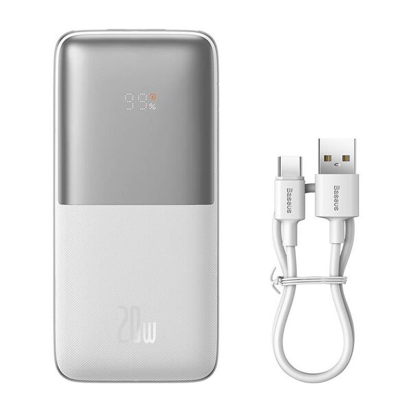 Powerbank Baseus Bipow Pro 10000mAh, 2xUSB, USB-C, 20W (white) 6932172610838