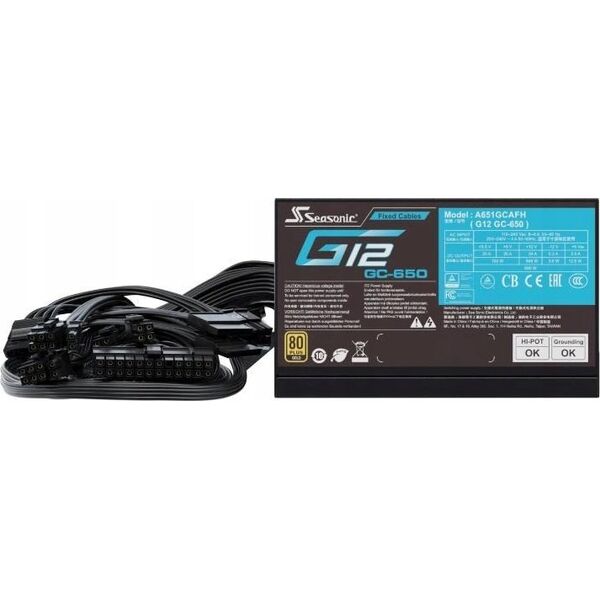 Τροφοδοτικό SeaSonic SeaSonic G12 GC-650 v2 Τροφοδοτικό 80Plus Gold 650W 14168216 4711173878520