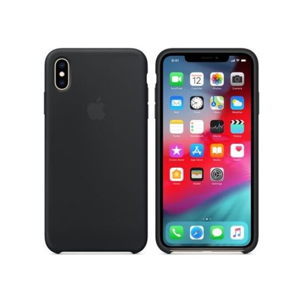 Apple Etui silikonowe iPhone XS Max - czarne-MRWE2ZM/A