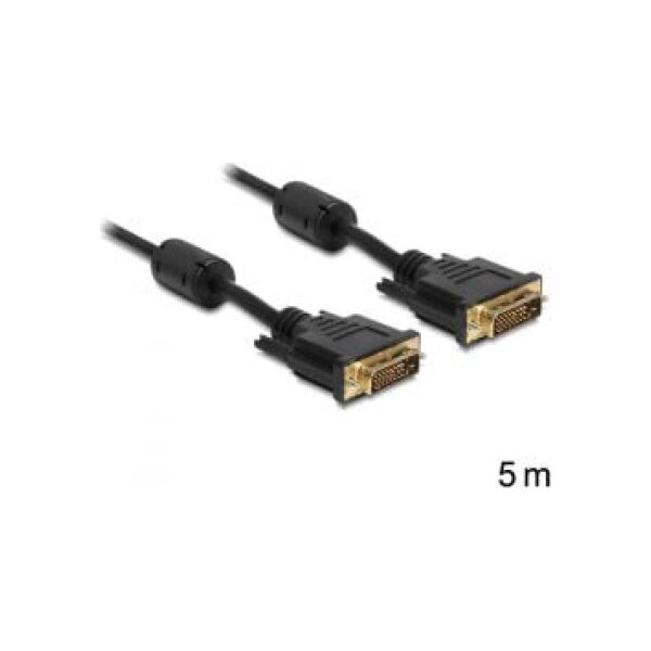 Kabel Delock DVI-D - DVI-D 5m czarny (83192)