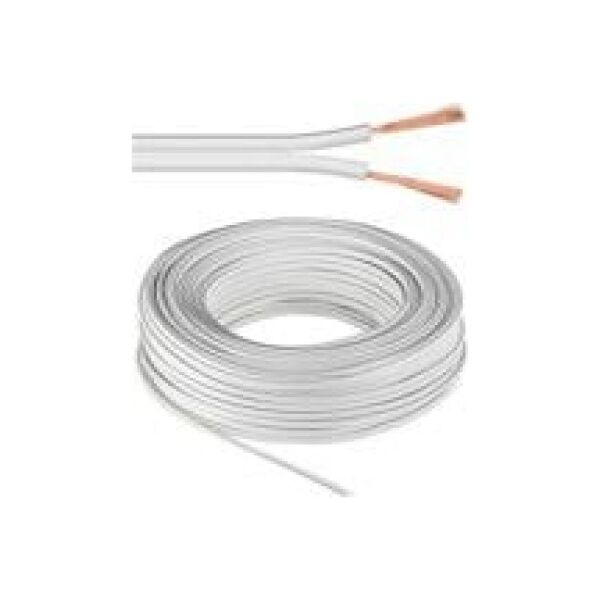 Przewód MicroConnect Głośnikowy, 2x0.75mm, 25m, biały (AUDSPEAKER2-25)