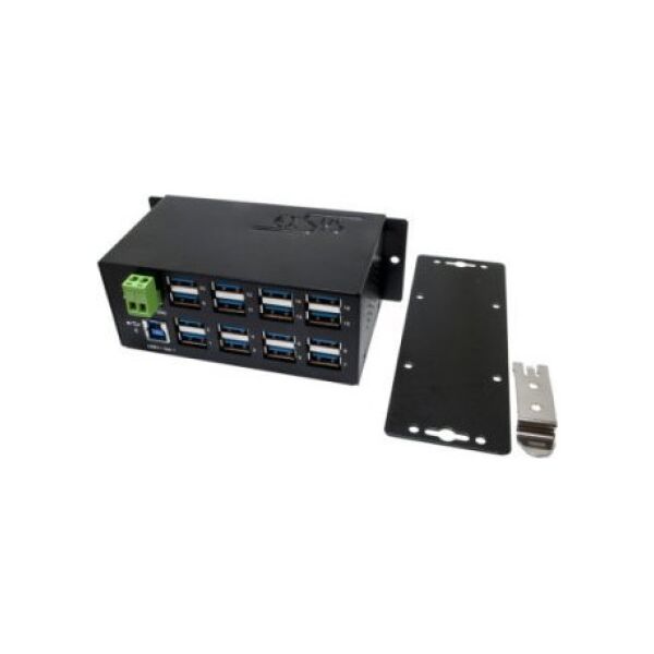 Exsys EXSYS EX-1113HMS 16-portowy koncentrator USB 3.0/3.1(Gen1) Din-Rail-Kit 15KV ESD z ochroną przeciwprzepięciową