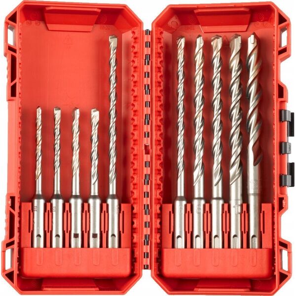 Wiertło Milwaukee MILWAUKEE DRILL SDS PLUS M2 SET 10pcs /5-6-6x110mm - 6-6-8-8-10-12-14x160mm/
