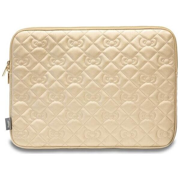 Etui Sourcing Hello Kitty Sleeve HKCSZPEKHBPD 14" gold/gold Zip PU Quilted Bows