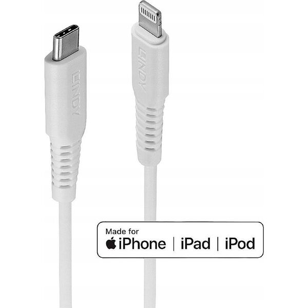 Kabel USB Lindy Lightning - USB-C 1 m Biały (1m USB Type C to Lightning)