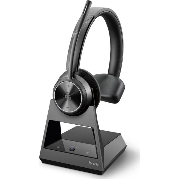 Słuchawki Poly Poly Savi 7310 - Savi 7300 series - Headset - On-Ear - DECT - kabellos - USB-A uber DECT-Adapter - Schwarz - Zertifiziert fur Microsoft Teams, UC-zertifiziert