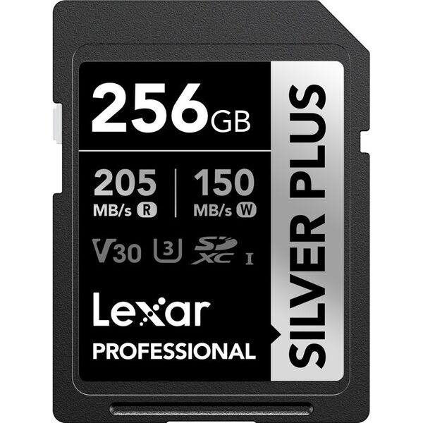 Karta Lexar Professional Silver Plus SDXC 256 GB Class 10 UHS-I/U3 V30 (LSDSIPL256G-BNNNG)