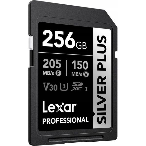 Karta Lexar Professional Silver Plus SDXC 256 GB Class 10 UHS-I/U3 V30 (LSDSIPL256G-BNNNG)