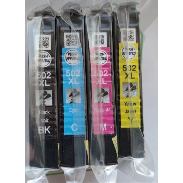 Tusz Epson Epson 502XL Multipack - 4er-Pack - 19.1 ml - mit hoher Kapazitat - Schwarz, Gelb, Cyan, Magenta - original - Blister mit RF- / akustischem Alarmsignal - Tintenpatrone - fur Expression Home XP-5100, XP-5150, WorkForce WF-2860, WF-2865DWF, WF-288