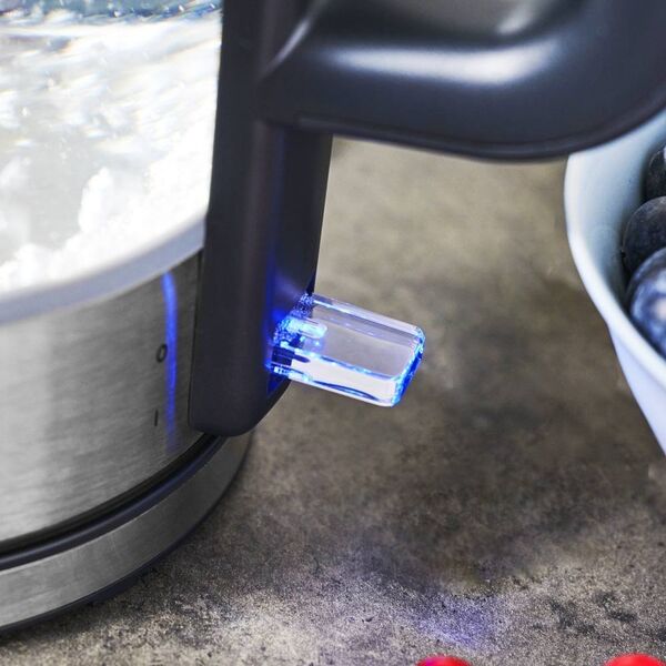 Czajnik Gastroback Gastroback Design Basic, 1.7 L, 3000 W, Stainless steel, Transparent, Glass, Stainless steel, Water level indicator, Overheat protection