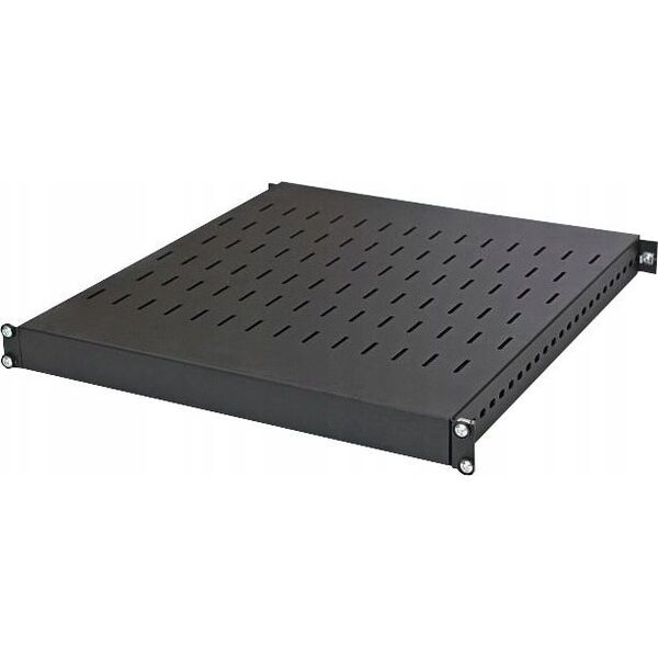 Digitus Półka regulowana 19", 1U, gł.500-900 mm, nośność 100kg, mocowanie w 4 punktach, czarny, śruby w kpl.