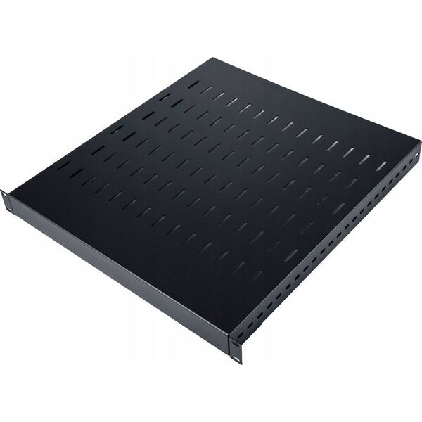 Digitus Półka regulowana 19", 1U, gł.500-900 mm, nośność 100kg, mocowanie w 4 punktach, czarny, śruby w kpl.