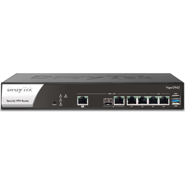Router DrayTek Draytek Vigor 2962 ruter 2.5 Gigabit Ethernet Czarny, Biały