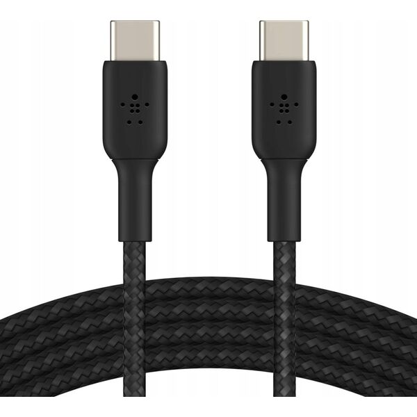Kabel USB Belkin Belkin BOOST CHARGE braided Cab. USB-C/USB-C 15cm sw.CAB004BT0MBK