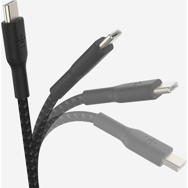 Kabel USB Belkin Belkin BOOST CHARGE braided Cab. USB-C/USB-C 15cm sw.CAB004BT0MBK