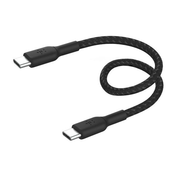 Kabel USB Belkin Belkin BOOST CHARGE braided Cab. USB-C/USB-C 15cm sw.CAB004BT0MBK