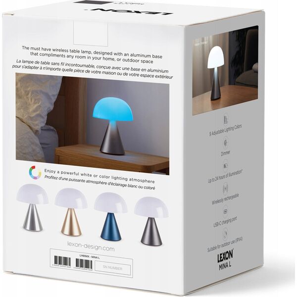 Lampa stołowa Lexon Lexon Mina L Lampa LED granatowy/navy LH65MDB