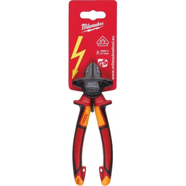 Milwaukee Szczypce Milwaukee 4932464567 do cięcia bocznego VDE 160 mm czerwone