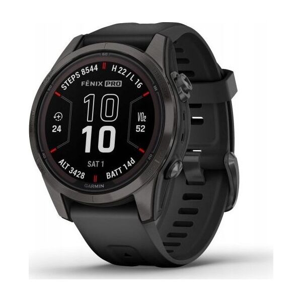 Zegarek sportowy Garmin Garmin fēnix® 7S Pro Sapphire Solar Carbon Grey DLC Titanium/Black 42mm