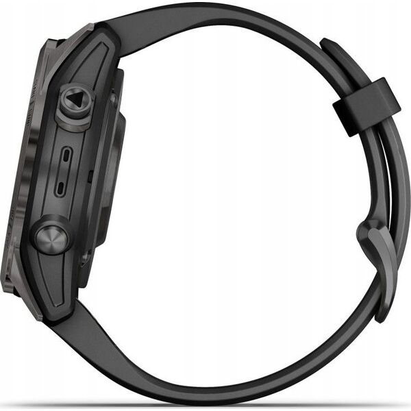 Zegarek sportowy Garmin Garmin fēnix® 7S Pro Sapphire Solar Carbon Grey DLC Titanium/Black 42mm
