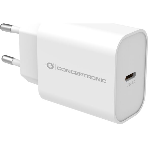 Ładowarka Conceptronic CONCEPTRONIC Ladegerät 1Port  25W,USB-C              PD weiß