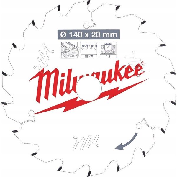 Milwaukee MILWAUKEE CIRCULAR SAW 140x20x18z WOOD - FAST CUTTING CSB P W