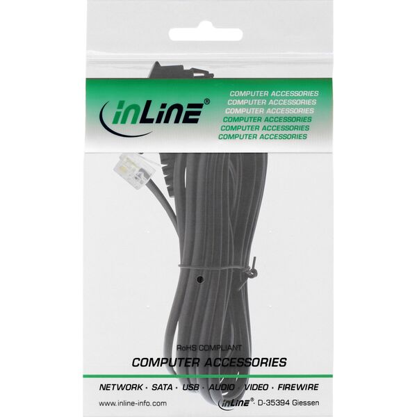 InLine InLine® TAE-F cable, for Telekom/Siemens, TAE-F to RJ11 6P4C, 20m