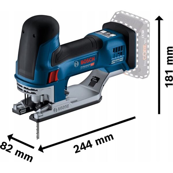 Bosch Bosch Cordless Jigsaw GST 18V-155 SC Professional solo, 18V (blue/black, without battery and charger, in L-BOXX)