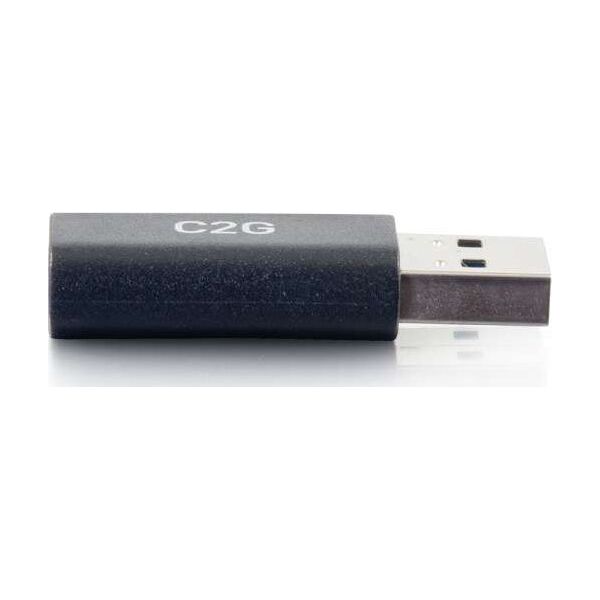 Adapter USB C2G C2G USB C to USB Adapter - SuperSpeed USB Adapter - 5Gbps - F/M - USB-Adapter - 24 pin USB-C (W) umkehrbar zu USB Typ A (M) - USB 3.0 - geformt - Schwarz
