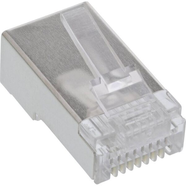 InLine InLine® 8P8C RJ45 male shielded connectors for round cables, 100pcs. Pack