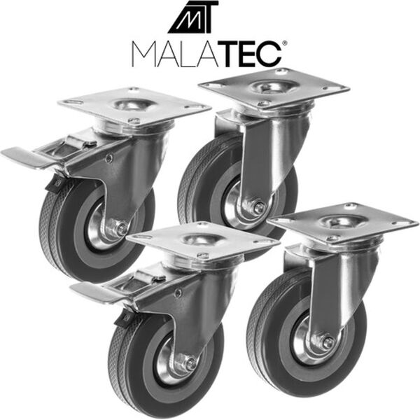 Malatec Kółka obrotowe- zestaw 4szt. Malatec 22537
