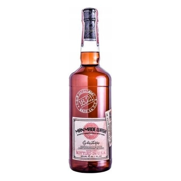 BIOK Laboratorija 18.21 Man Made Wash Sweet Tobacco daugiafunkcė priemonė vyrams 3in1: šampūnas, kondicionierius ir kūno prausiklis viename, 950 ml