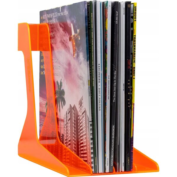 Vinyl record stand orange